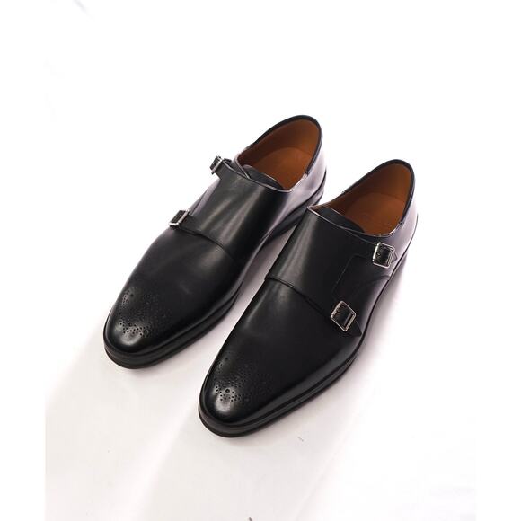 $1,295 BALLY - Black Leather Monk Straps - US 13 3E (12UK) main image 6